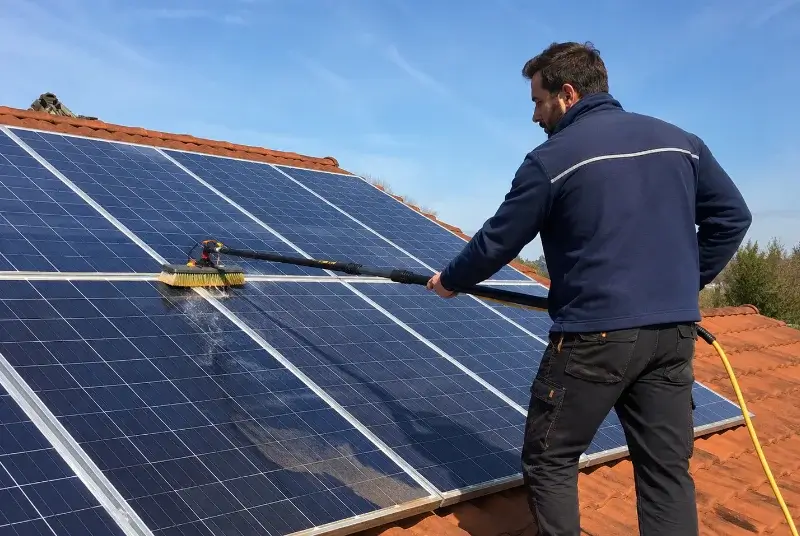Nettoyage et entretien de panneaux solaires à Sauverny